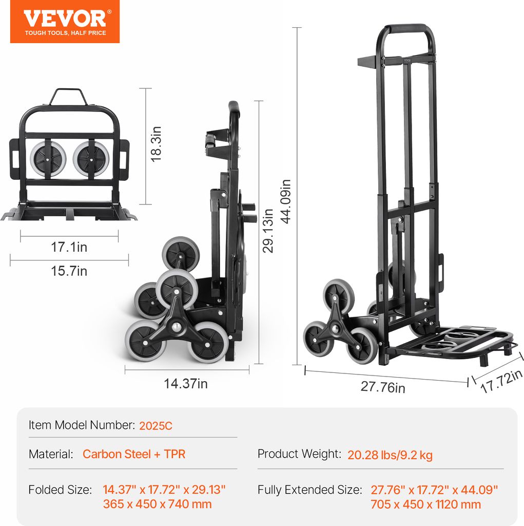 Schodiskový paletový vozík VEVOR, vysokozdvižný vozík s Obrázok produktu 7