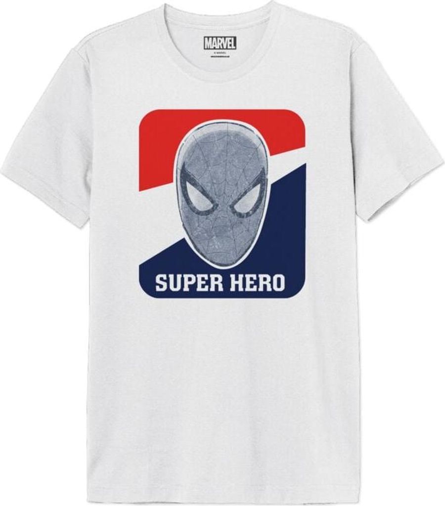 Spider-Man T-Shirt Herren Superhero weiß M