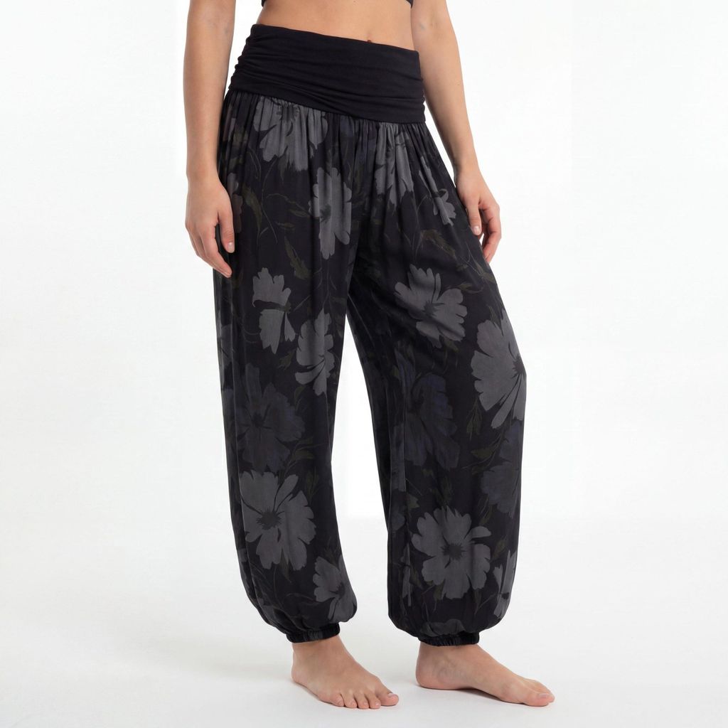 Sommerhose Damen Haremshose elastischer Bund leichte Hippie Produktbild 