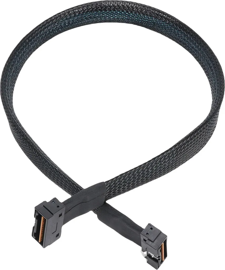 Câble Slim SAS LP SFF-8654 8x vers SAS 4.0 pour Serveur 24 Gbit/s