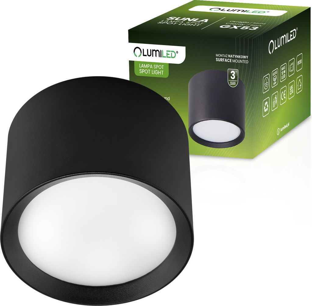 LUMILED povrchové svietidlo Tuba GX53 LED spot okrúhly Obrázok produktu 
