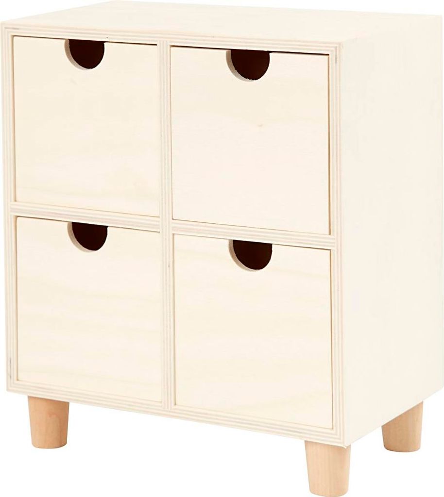 Creativ Company 57945, Dřevo, 4 zásuvka/zásuvek, Dřevo, Obrázek produktu 