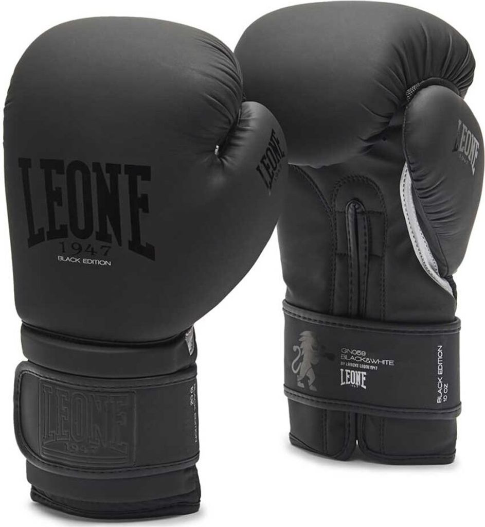 Leone1947 Black Edition Kampfhandschuhe Schwarz 10 oz Schwarz 10 oz