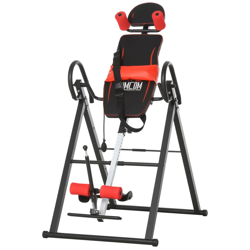 Table d'inversion réglable 130-190 cm avec ceinture de sécurité 150kg