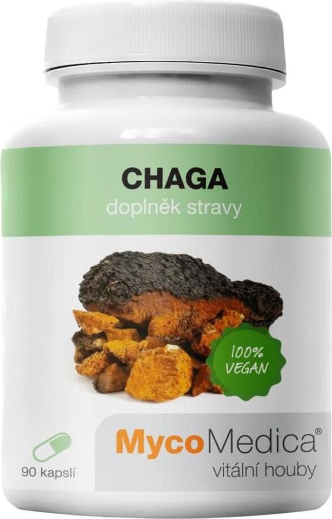 MycoMedica Chaga, 30% Polysaccharide, 4 % Triterpene, 100% reiner Extrakt – 500mg,
