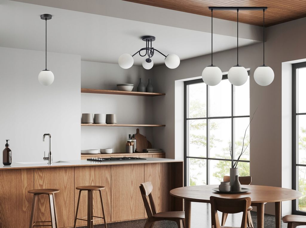 LUXOLAR Led Deckenleuchte, 3-flammig Hängelampe schwarz Produktbild 6