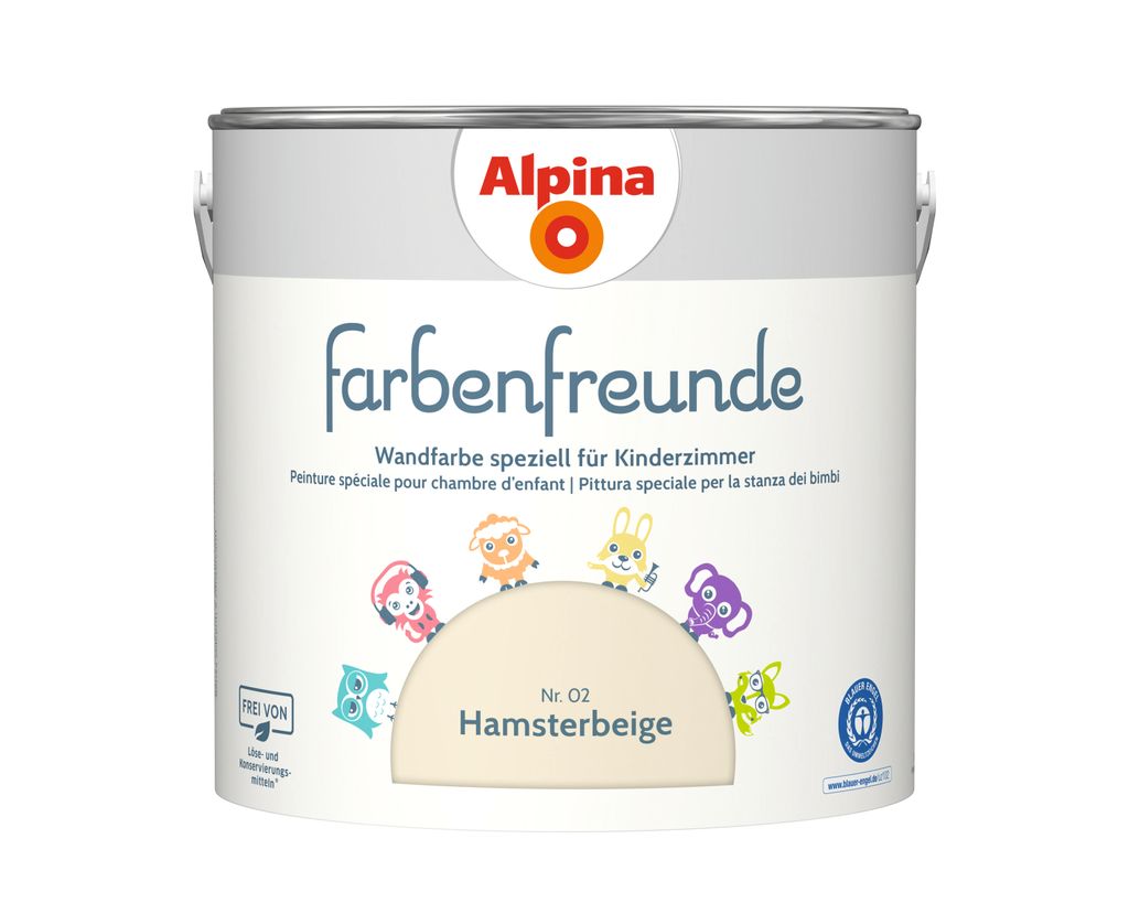 Alpina Farbenfreunde für Kinderzimmer, Wandfarbe 2,5 L Produktbild 