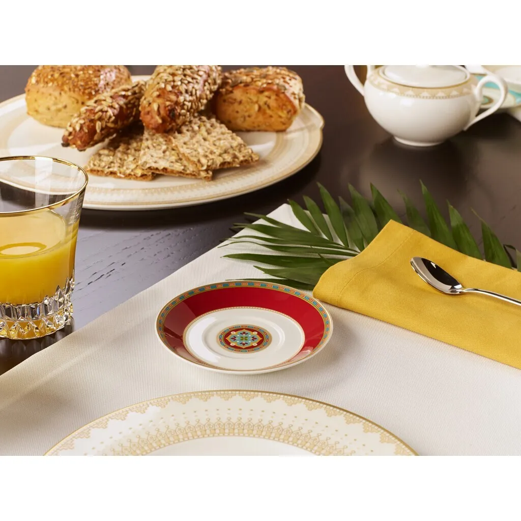 Piattino Espresso Villeroy & Boch Samarcanda Rubino 12cm | Premium Bone China
