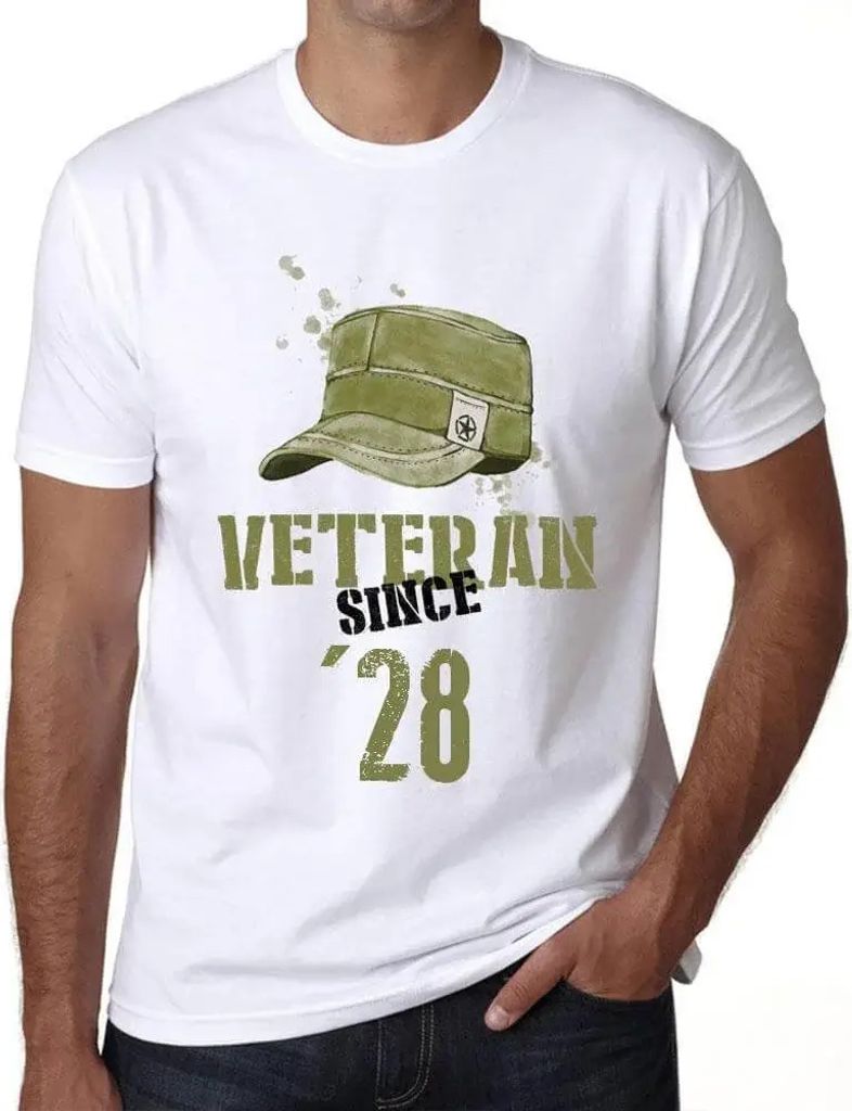 Herren Grafik T-Shirt Militärveteran seit 2028 – Military Veteran Since 2028 – Öko-Verantwortlich Vintage Jahrgang Kurzarm Lustige Druck Gebu...
