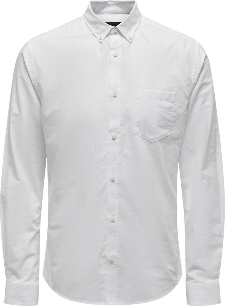 ONLY & SONS Hemd Slim Fit Langarm Oxford Hemd Größe: M Produktbild 