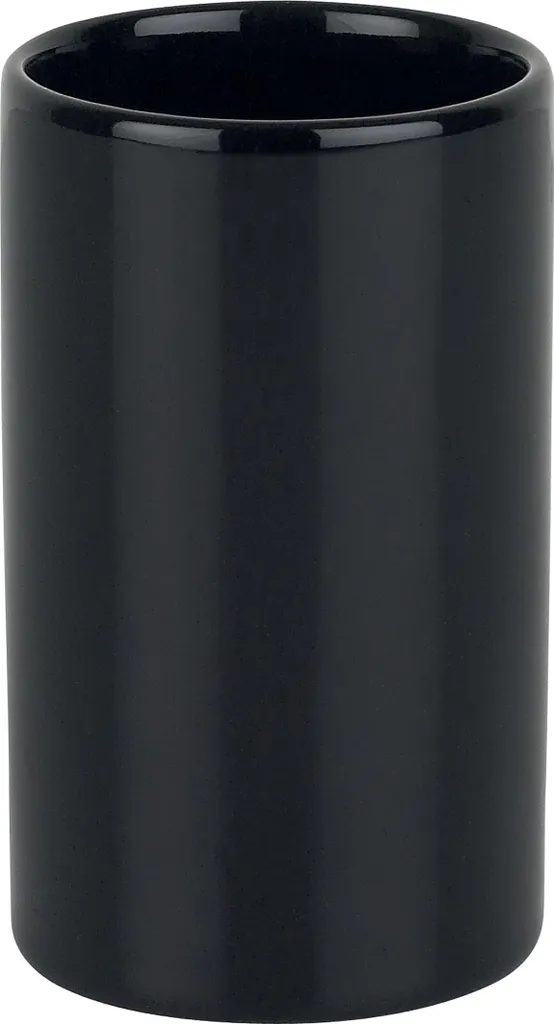Porte-brosse à dents Spirella Tube Noir - Gobelet de salle de bain chic