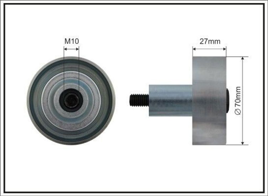 CAFFARO 500479 Umlenkrolle Keilrippenriemen 70mm für HYUNDAI Tucson (TL, TLE) für KIA SPORTAGE (SL)
