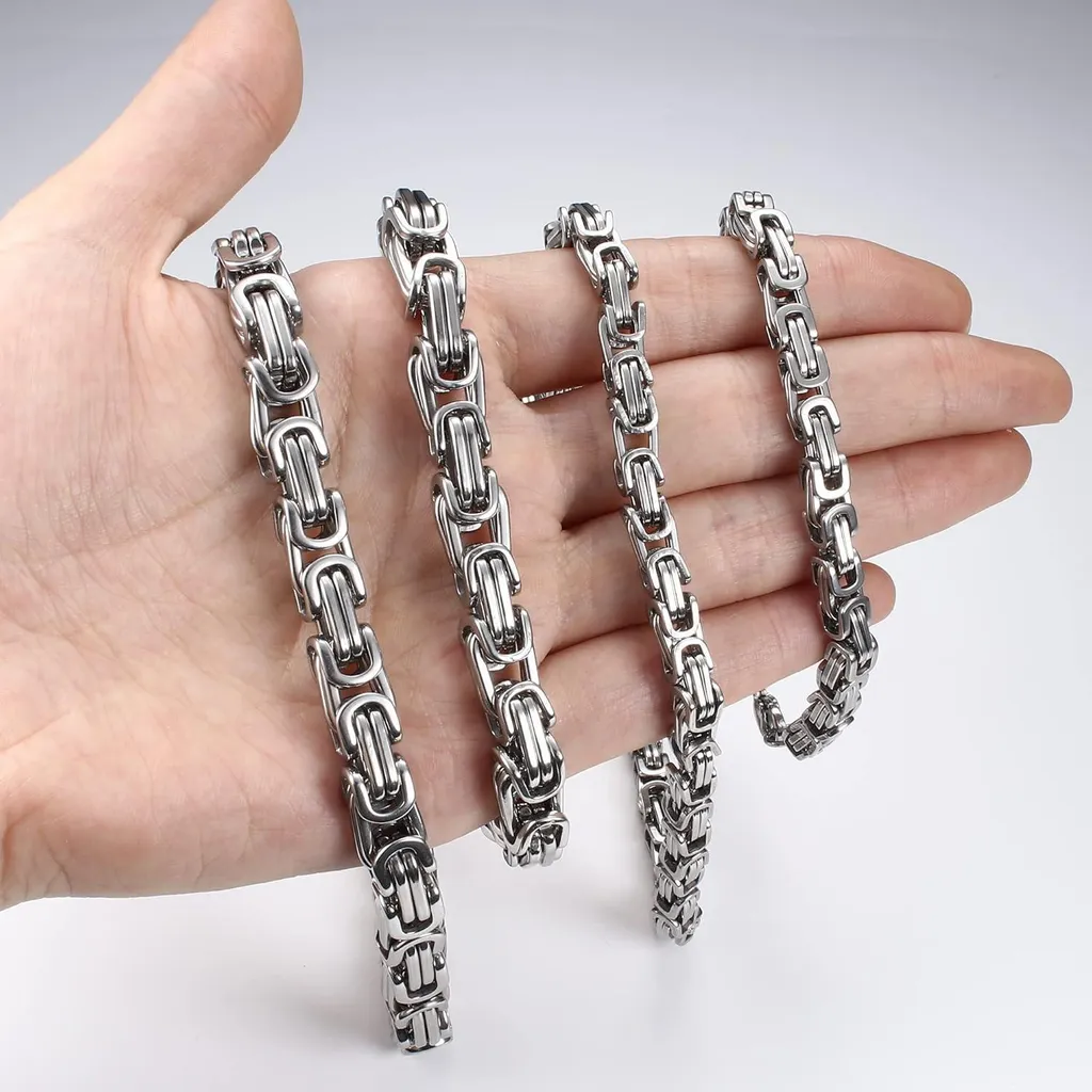 Bracciale Uomo A Catena Bicicletta In Acciaio Inox - Largo 12 Mm, Lunghezza 20 Cm, Peso 48 G - Regalo Per Padre, Marito, Motociclisti