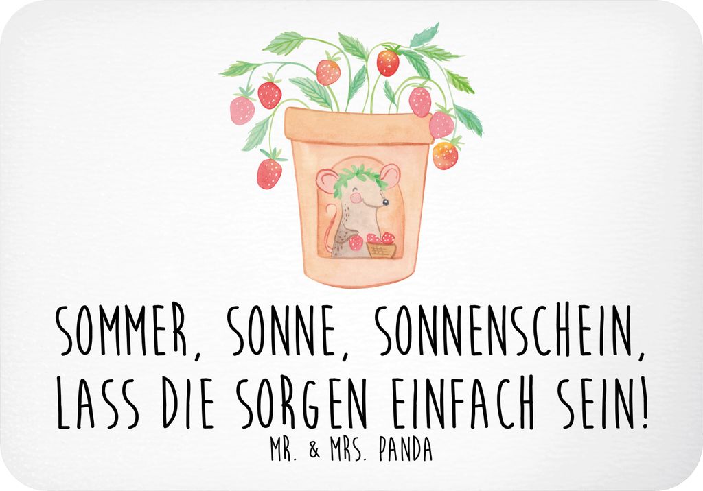 Mr. & Mrs. Panda magnet Sommerfreude - Weiß - Geschenk, Strand, whiteboardmagnet, Lebensfreude, Farben, Geschenke, Summer Feelings, Sommerprodukte...