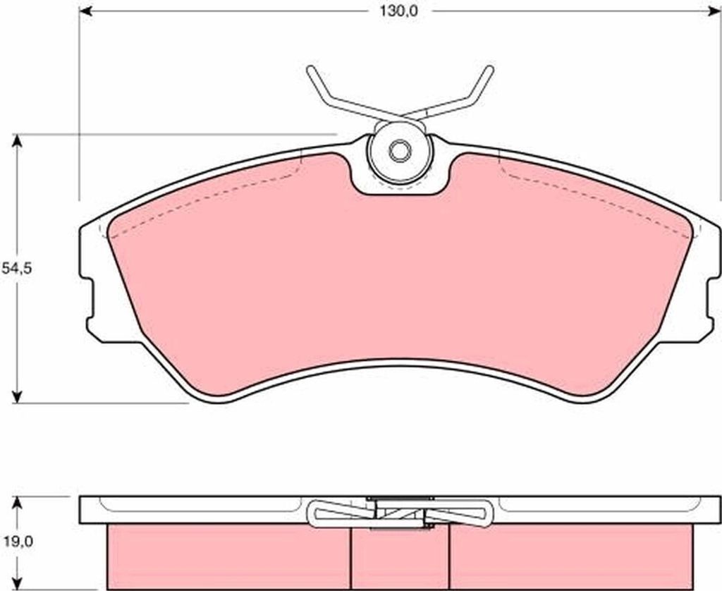 TRW GDB862 Bremsbelagsatz, Scheibenbremse OE 701698151 kompatibel mit Transporter IV