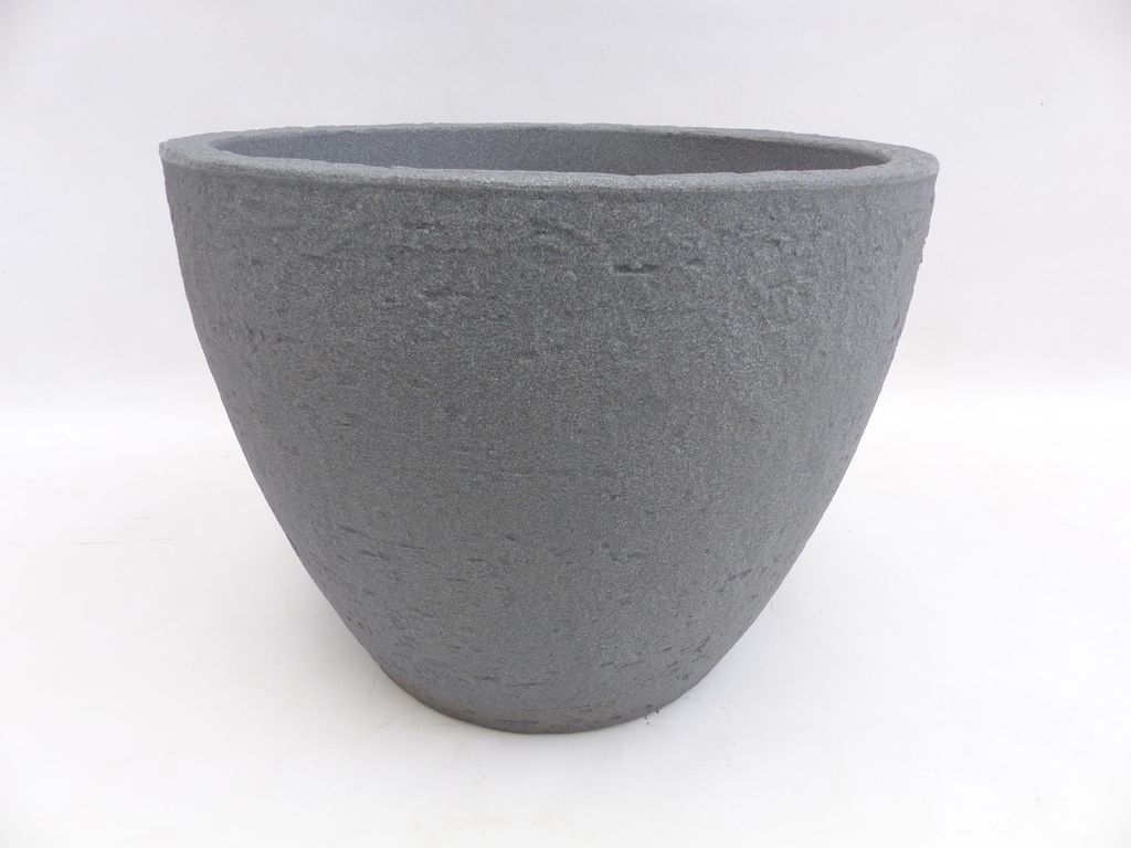 Pflanzkübel Betonoptik, rund Ø 48 cm grau, Pflanztopf Produktbild 