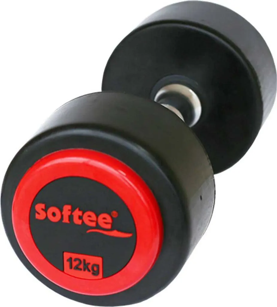 Softee Pro-Sport Haltère de 12kg Noir - Matériel de Musculation Robuste