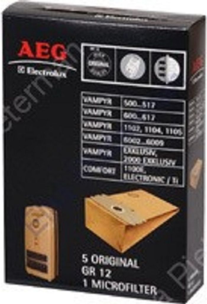 AEG Electrolux 5 Staubsaugerbeutel Gr. 12 + 1 Microfilter, Produktbild 