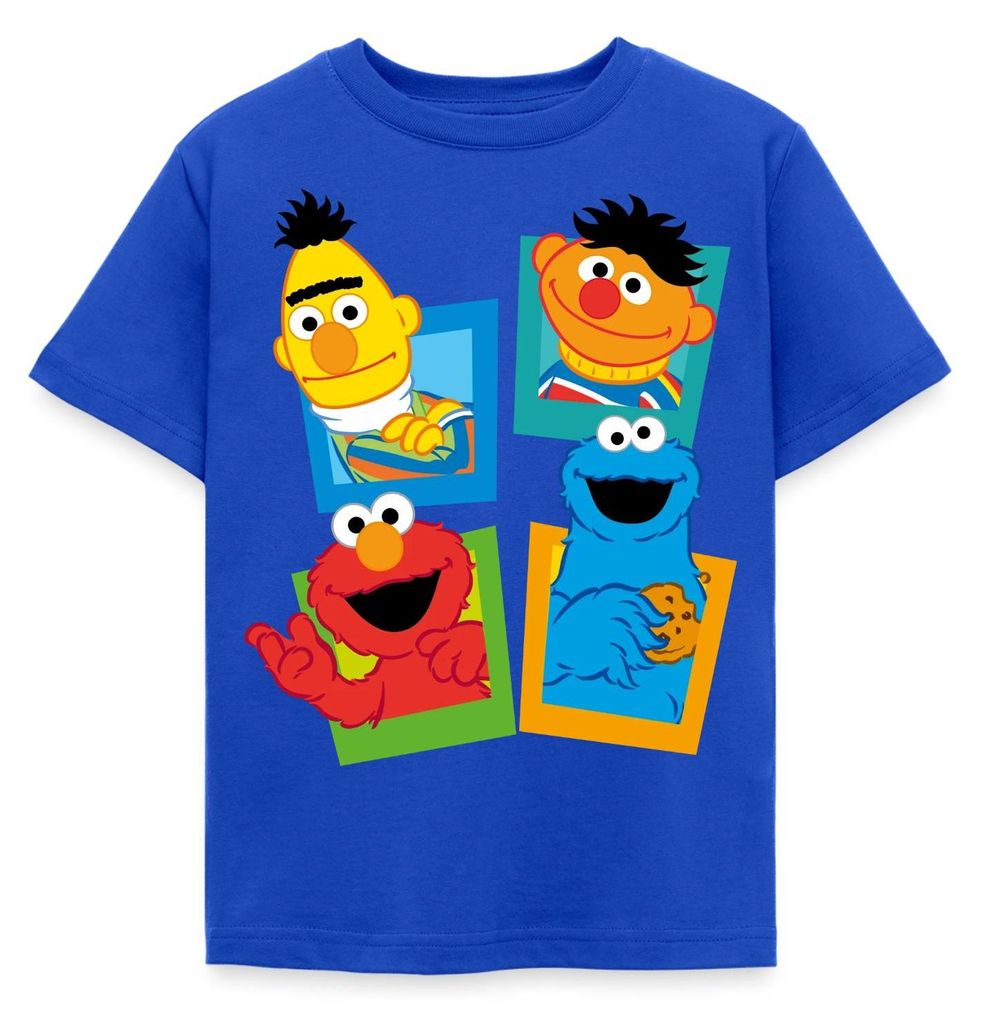 Spreadshirt Sesamstraße Kacheln Ernie und Bert Kinder Produktbild 