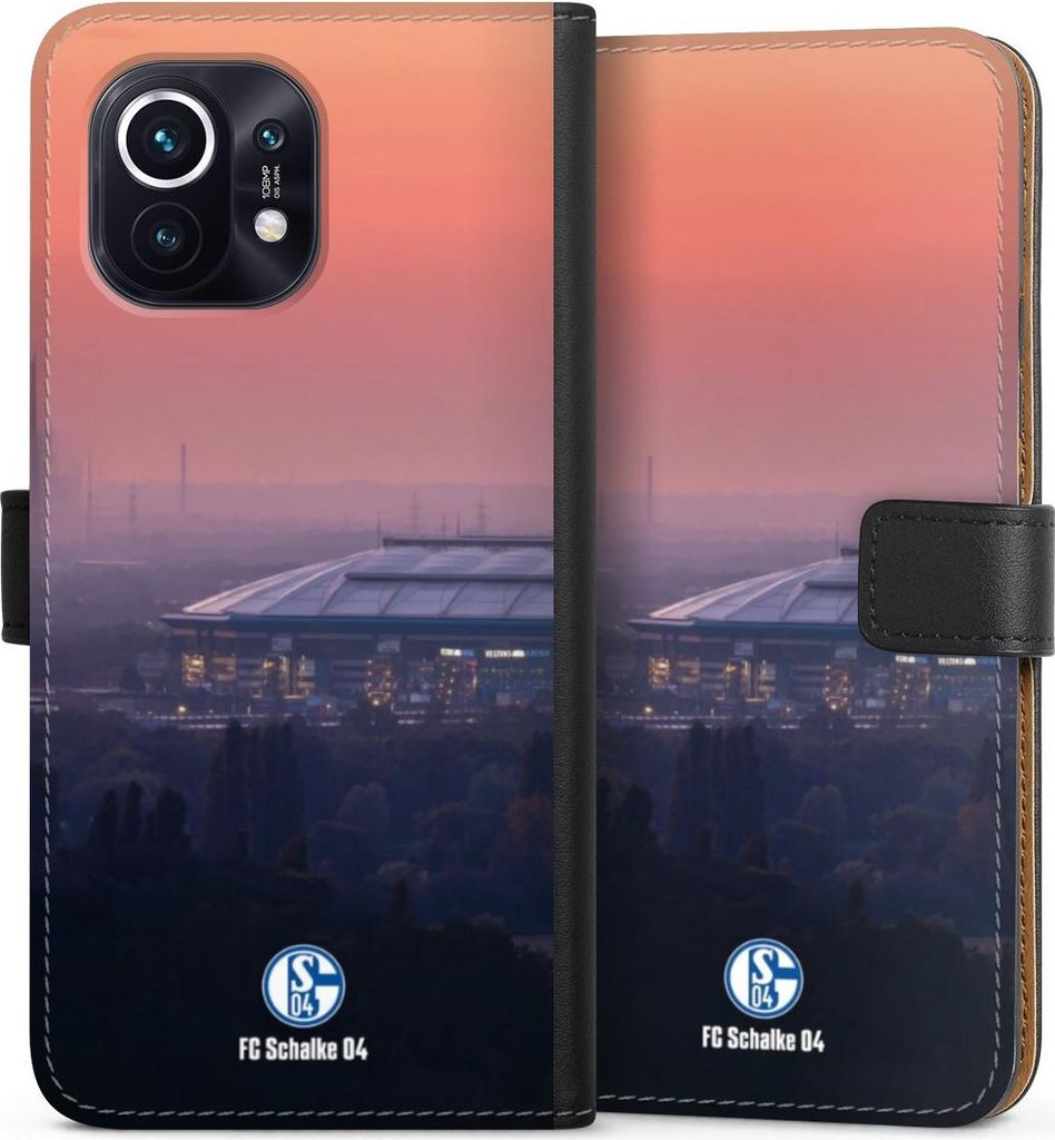 DeinDesign Klapphülle für Xiaomi Mi 11 Handytasche Lederhülle Tasche FC Schalke 04 Offizielles Lizenzprodukt Stadion