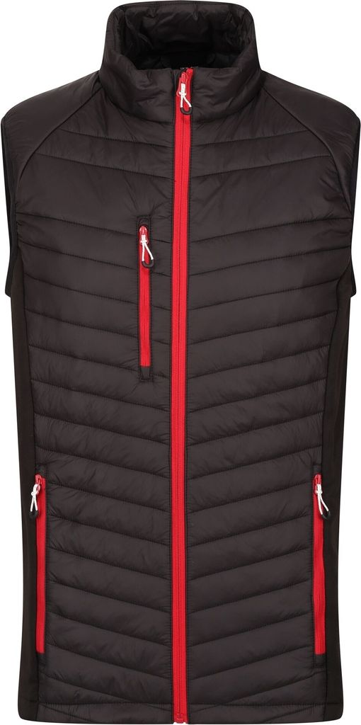 Regatta Professional - Weste Hybrid für Herren RG9422 (4XL) (Schwarz/Rot)