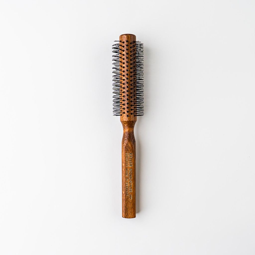 Efalock Efa Round Styler Rundbürste – Mit Hitzebeständigen Nylonborsten, Naturbraunem Holzgriff, 36/56 Mm