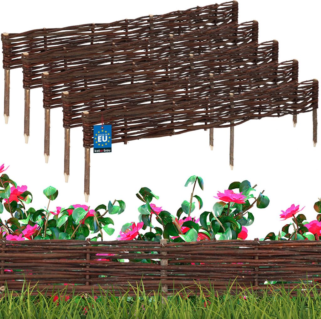 KOTARBAU® 5er Set Beeteinfassung 120x10cm Weidezaun Produktbild 