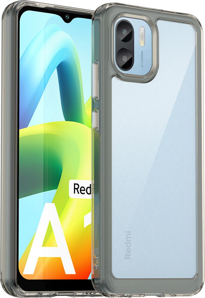Redmi A1 Hülle, Klar Rückseite Stoßfeste TPU Silikon Bumper Produktbild 