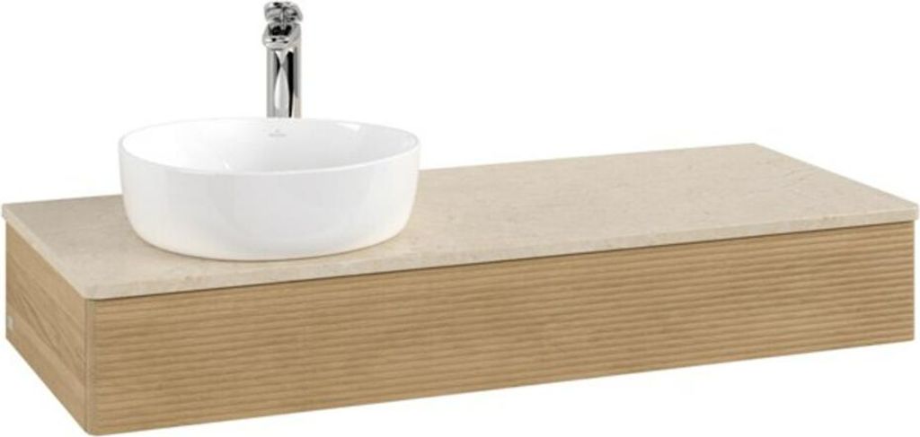 V&B Waschtischunterschrank mit Frontstruktur Antao 120x19x50cm, HL, WBP botti., hon. Oa