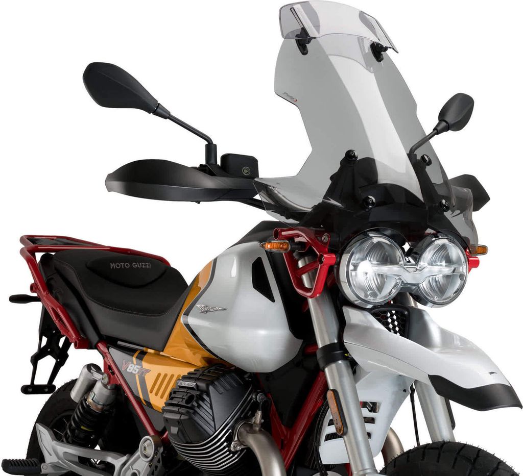 PUIG 21442H Tourenscheibe mit Spoilerscheibe passend fuer MOTO GUZZI V85TT 850 Getönt