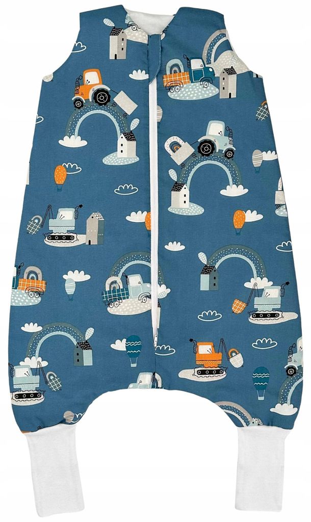 Sommer Babyschlafsack mit Füßen und Socken 0.5 TOG 100% Baumwolle L 110-122