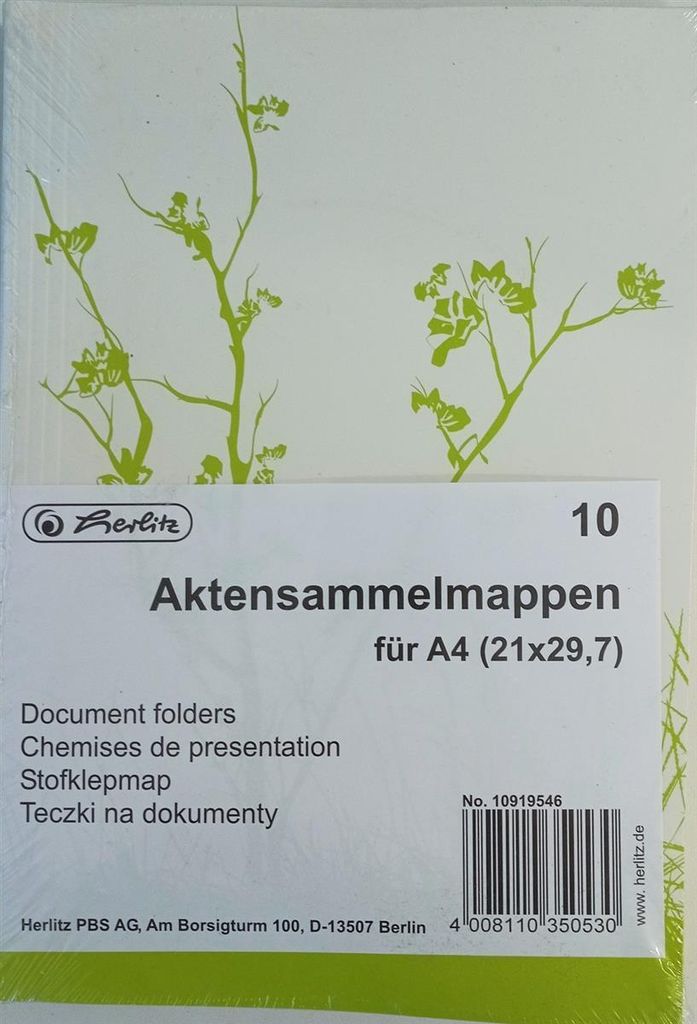 Herlitz Aktensammelmappen DIN A4 10 Stück Karton