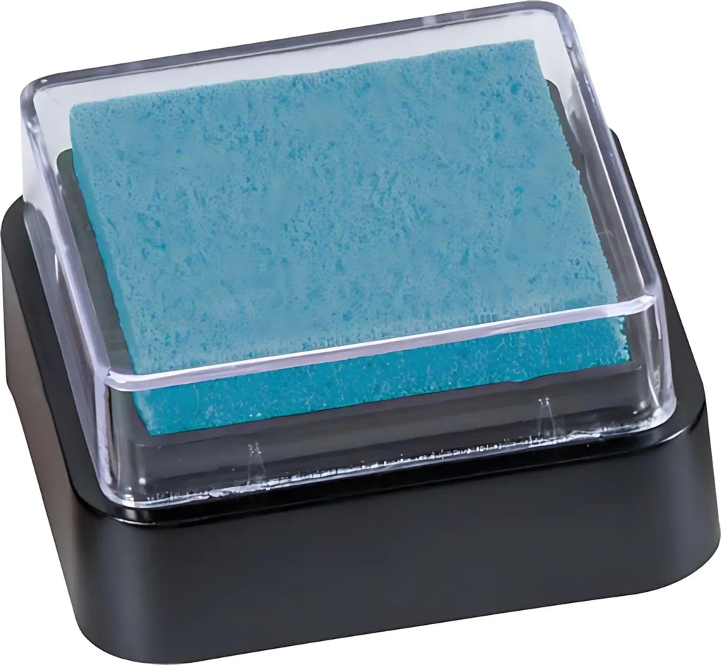 Heyda 204888454 Tampon encreur Mini 3x3 cm bleu clair pour scrapbooking