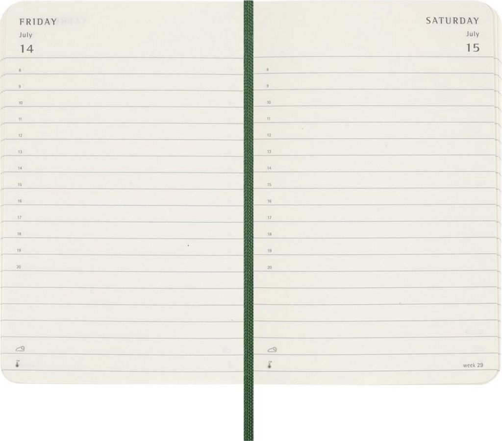 Moleskine 12měsíční denní kalendář 2025, kapesní/A6, 1 den Obrázek produktu 3