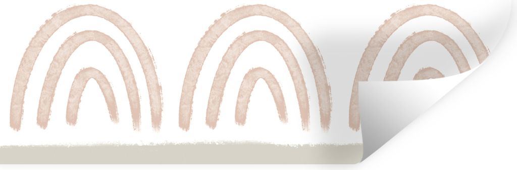 MuchoWow Wandtattoo Wandsticker Wandaufkleber Regenbogen - Pastell - Regen 150x50 cm Selbstklebend und Repositionierbar - Repositionierbar - Wass...