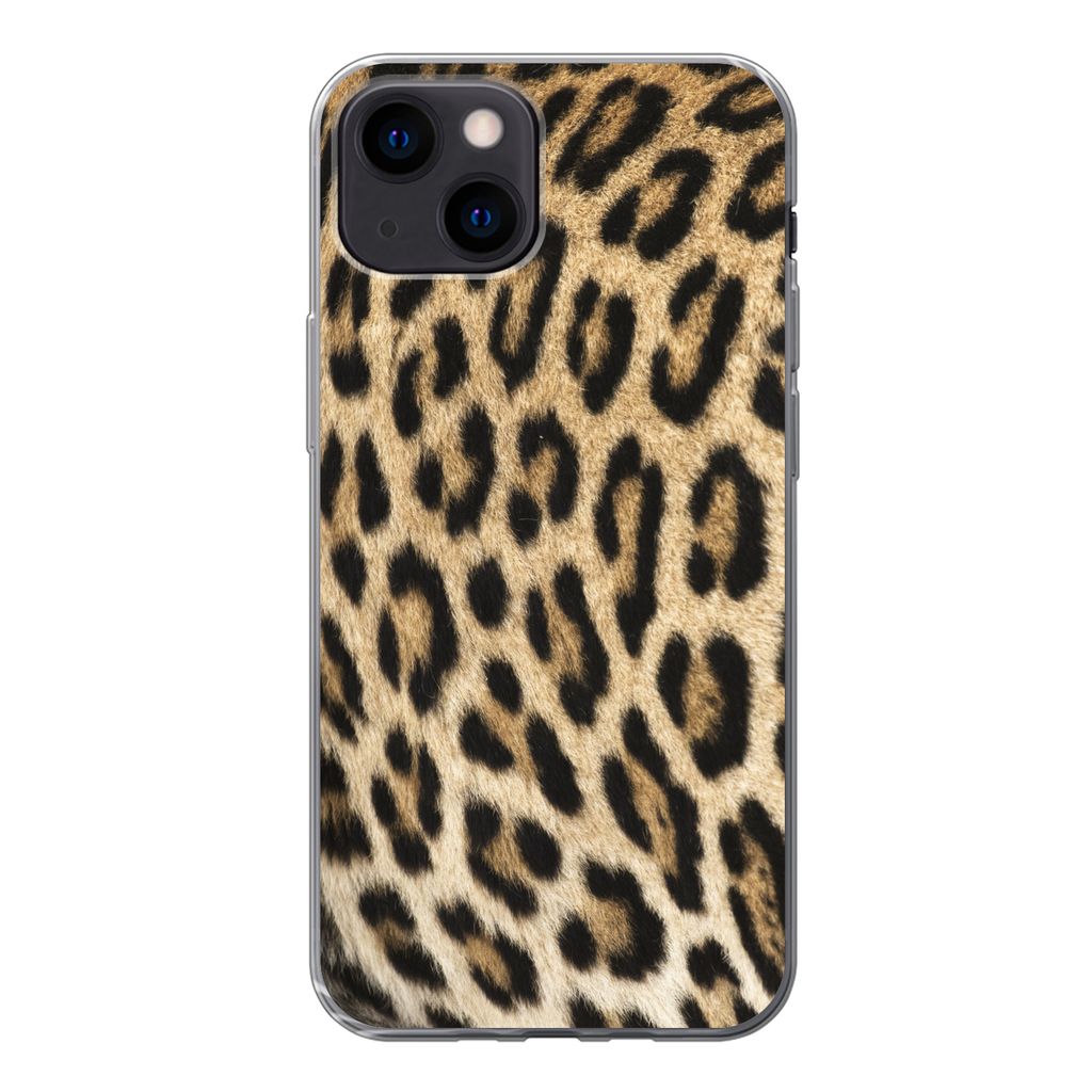 MuchoWow Handyhülle Schutzhülle Hülle für iPhone 13 mini Panther-Schacht Silikon Softcase Handy Hülle - Softcase