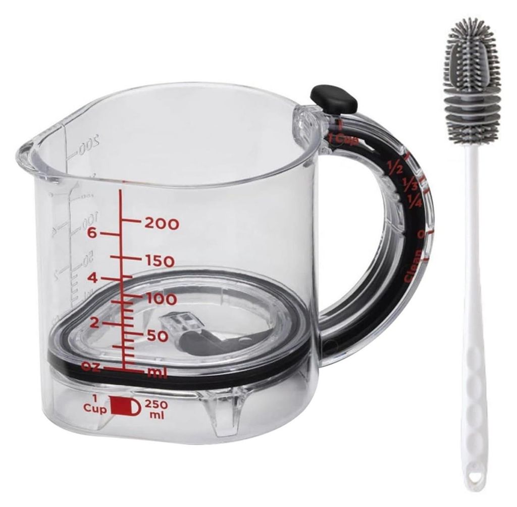 Verstellbarer Messbecher, Messwürfelbecher zum Kochen und Backen, multifunktionaler Küchenplatzsparer