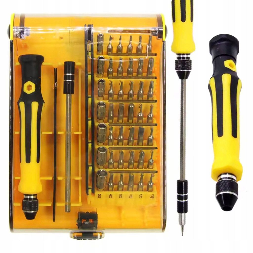 Rosfix MasterSet 45in1 – Präzisionswerkzeugset | Magnetische Bits, Antirutschgriff, Verlängerung | Ideal für GSM, RTV, Heimreparaturen