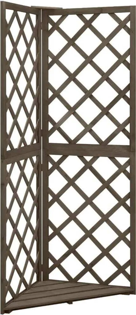 Espalier d'angle en Sapin Massif Gris 50x50 cm : Solidité et Design