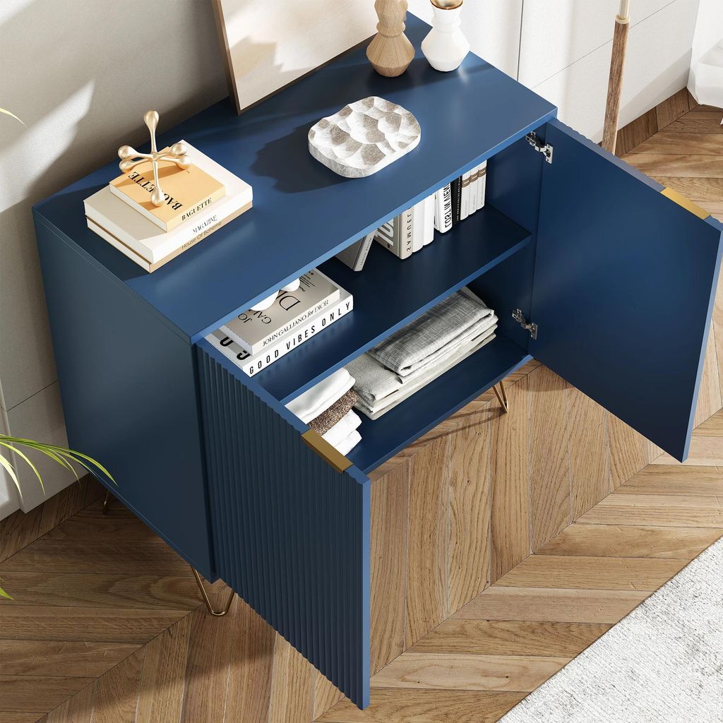 Sideboard und Aufbewahrungsschrank - Zweitüriger Schrank - Metall - Moderner Marokkanischer Stil - Für Küche, Wohnzimmer, Flur, Esszimmer - Mont...