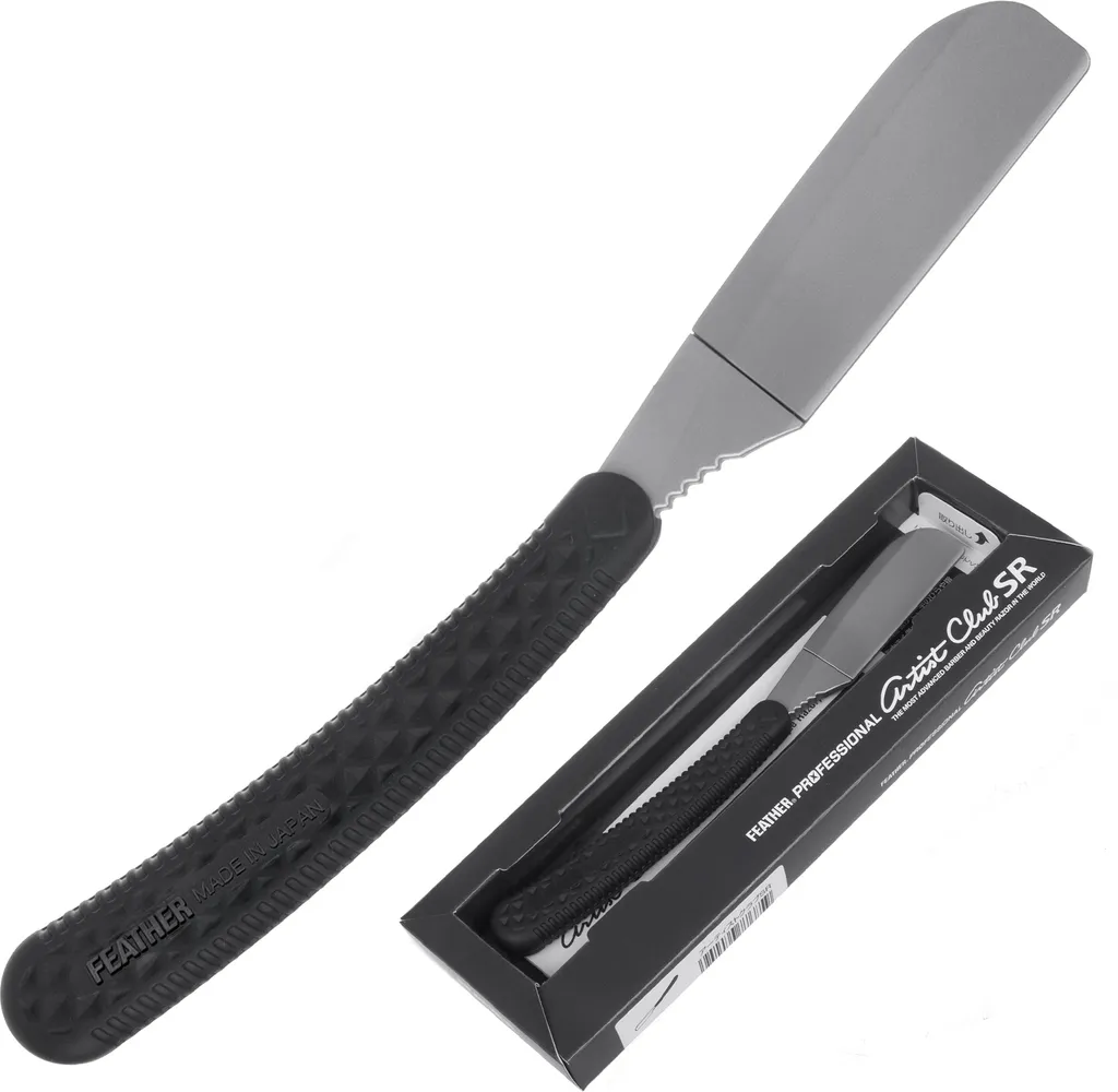 Rasoir japonais Feather Professional pour un traçage de barbe précis