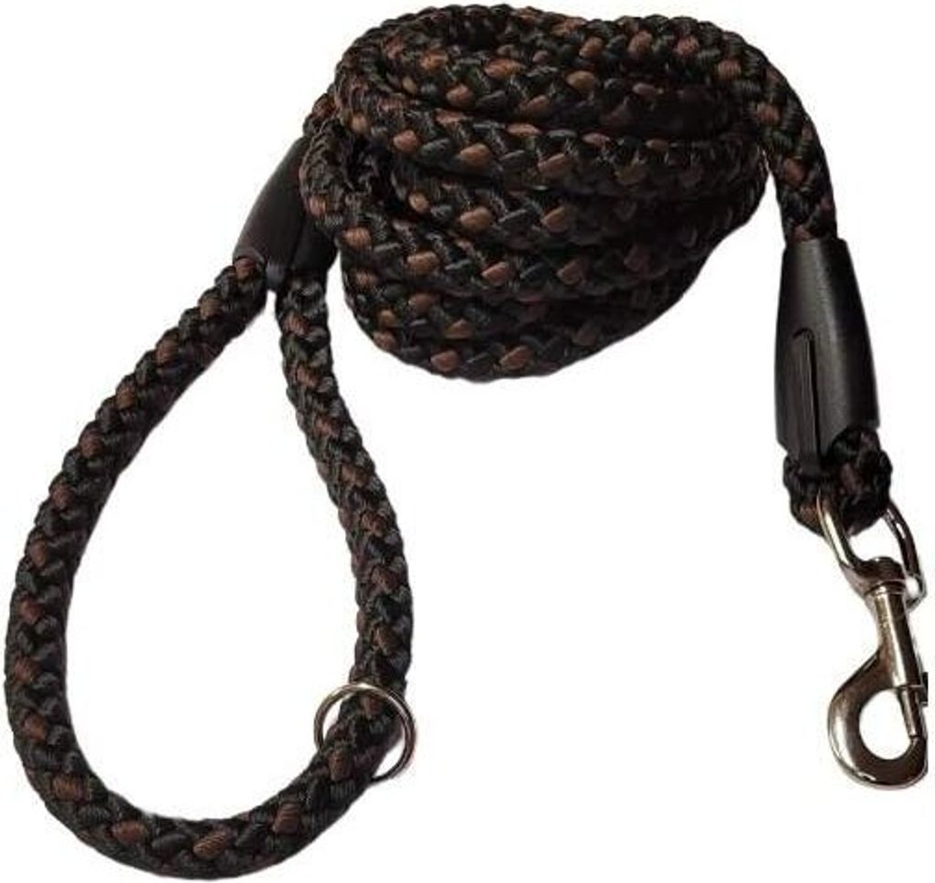 Palkar Hundeleine 3 m x 14 mm schwarz-braun
