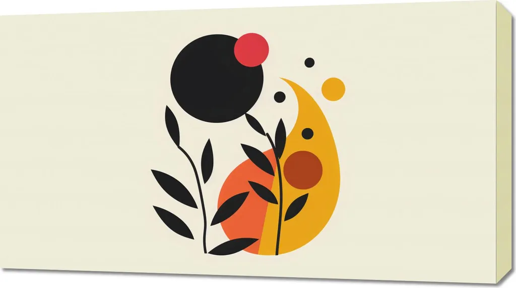 Quadro Zen 90x50cm Fiore e Sole | Decorazione Parete Rilassante