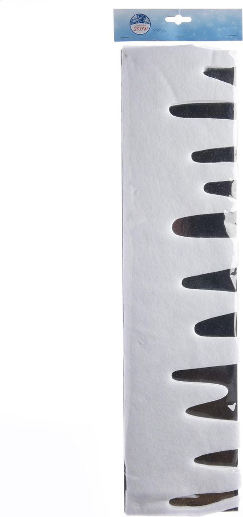 Eiszapfen Girlande Filz 15cm x 1,8m Weiß