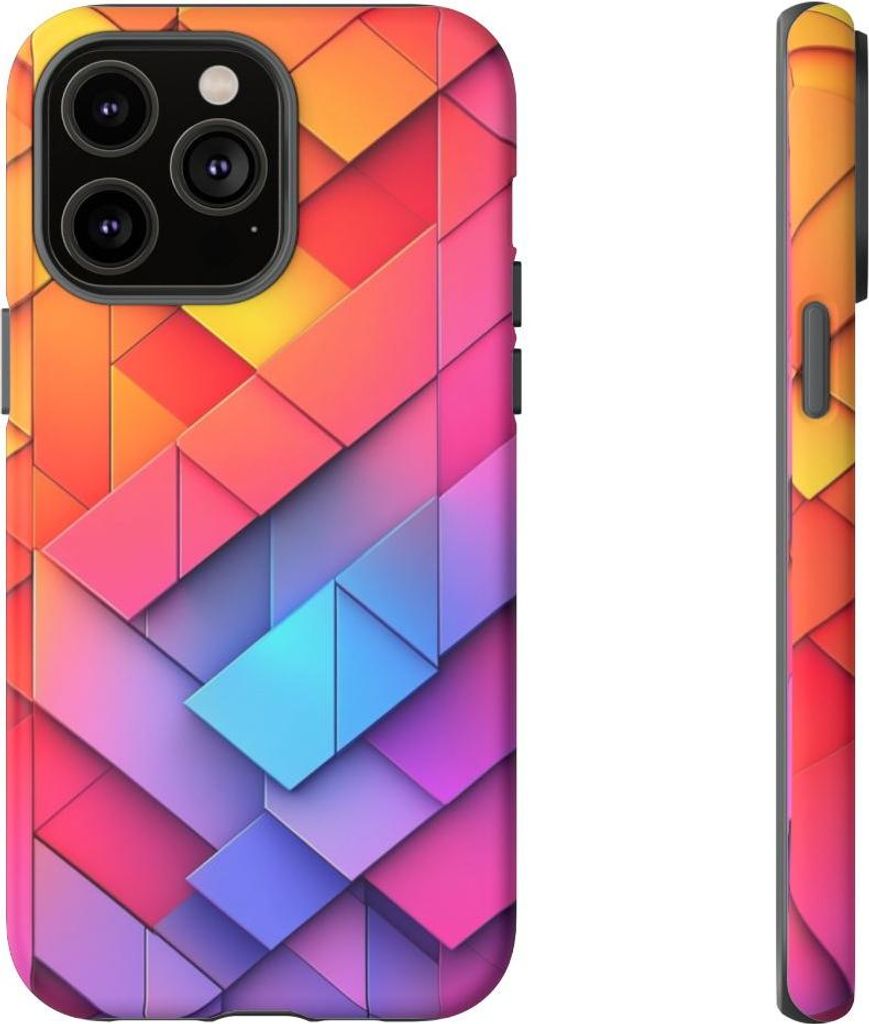 Buntes geometrisches Muster – Handyhülle Kompatibel mit iPhone 14 Pro Max