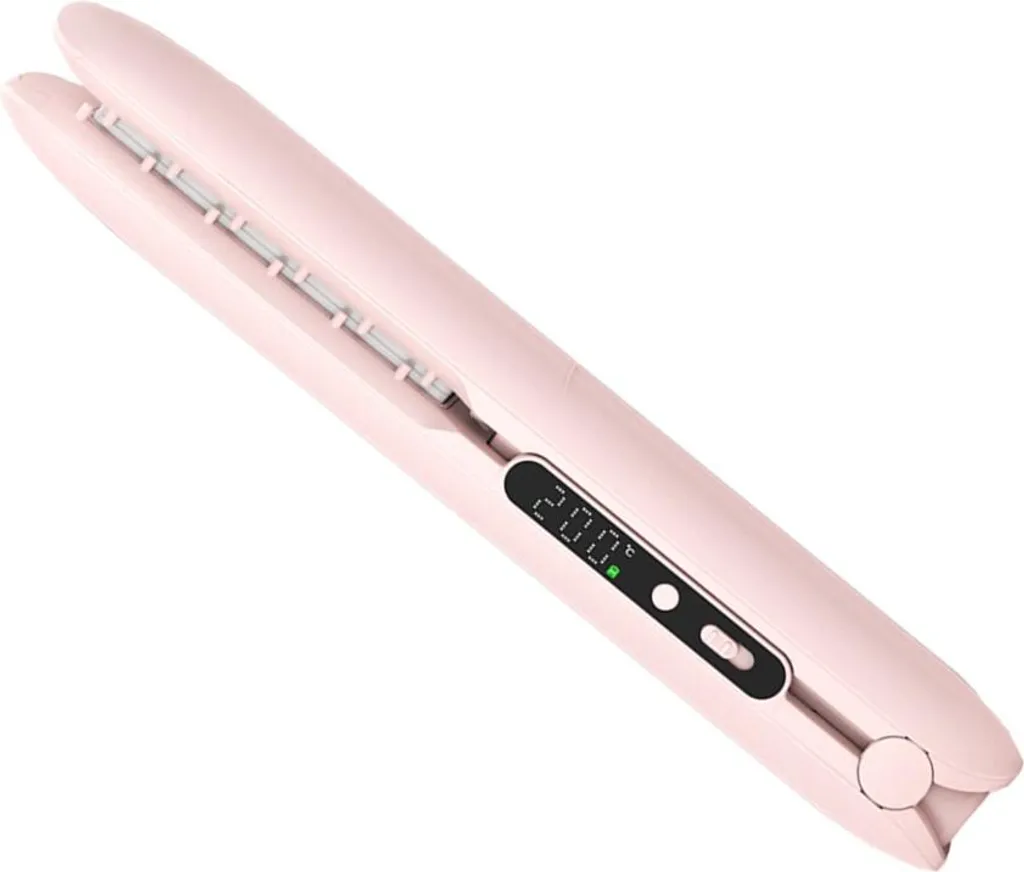 Piastra per Capelli da Viaggio Senza Fili INF Rosa - Compatta USB