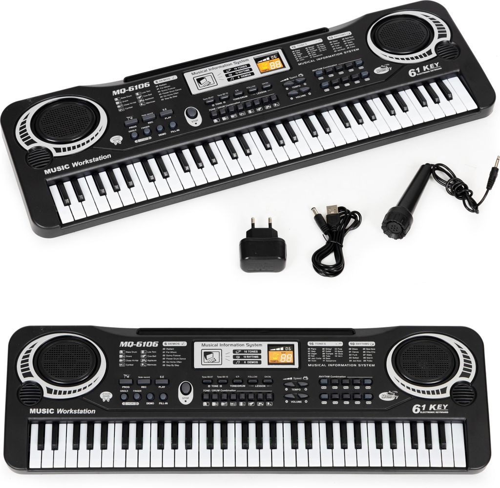 Tastiera Elettrica 37 Tasti Con Microfono Per Bambini - Pianoforte Portatile Educativo Con Registrazione