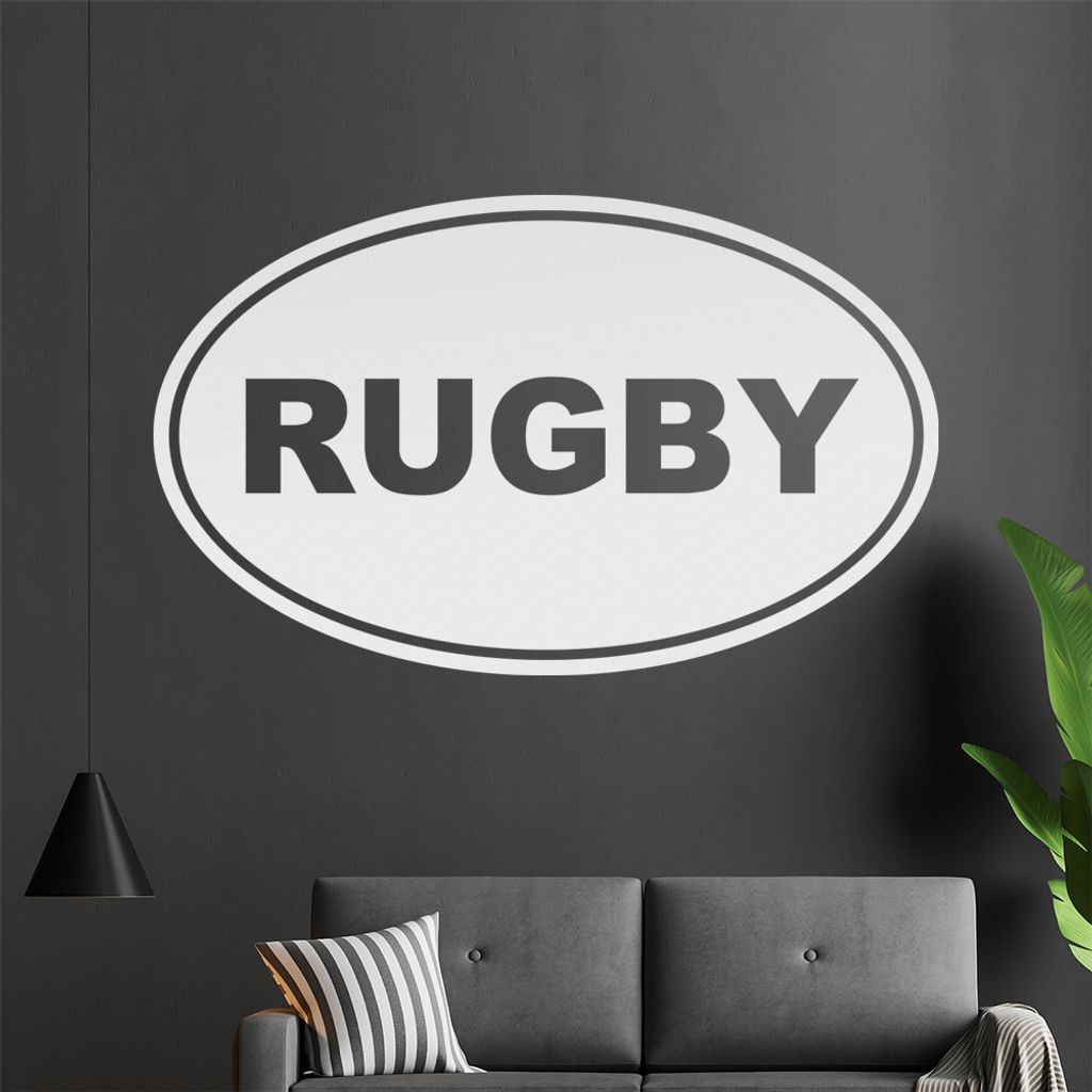 Rugby Wandtattoo in 6 Größen - Wandaufkleber Wall Sticker - Dekoration, Küche, Wohnzimmer, Schlafzimmer, Badezimmer