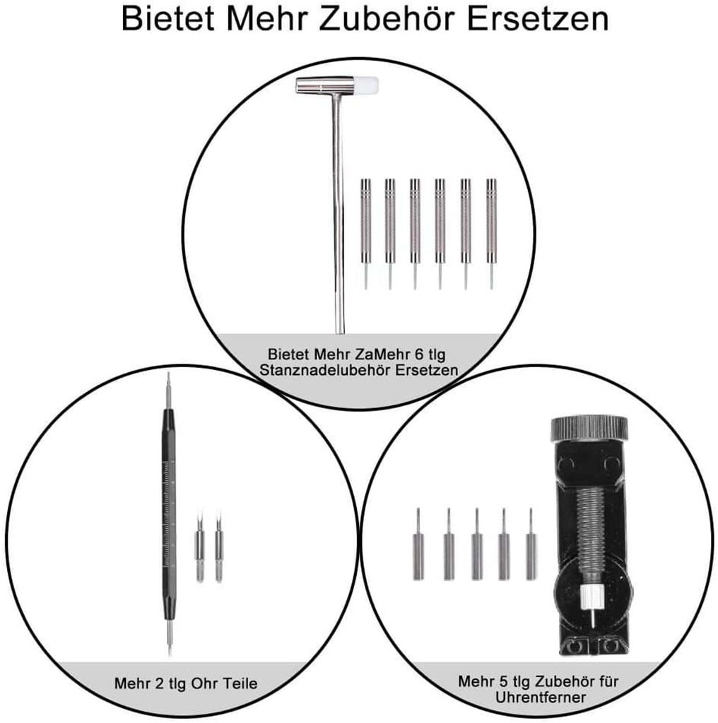 Uhrmacherwerkzeug Set 153 tlg Uhrenwerkzeug Profi Größer Produktbild 3