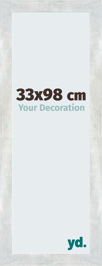 Puzzlerahmen 33x98 cm - Silberglanz Vintage - MDF - Mura